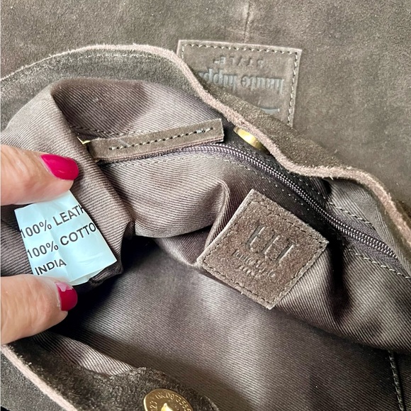 HAUTE HIPPIE Suede Fringe Rich Chocolate Brown Bucket Bag - Picture 9 of 11